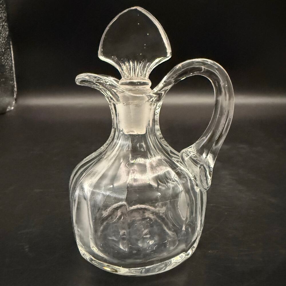 Vintage Heisey Glass Cruet with Matching Stopper